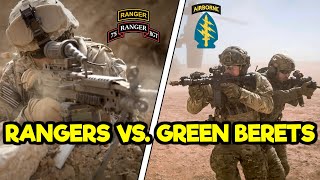 US ARMY RANGERS VS SPECIAL FORCES GREEN BERETS [upl. by Gaut746]