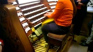 Toccata and Fugue in D minor JS Bach  Amazing Live Play  Passau Domorgel [upl. by Gnourt141]