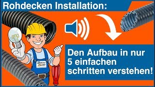 ELEKTROINSTALLATION ROHDECKEN INSTALLATION ➤ LEERROHRE VERLEGEN ➤  ELEKTRO GUIDE QUICK TIPP [upl. by Mignon]