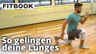 LungesAusfallschritte lernen mit Erik Jäger I Po amp Oberschenkel Training  FITBOOK [upl. by Mercedes422]