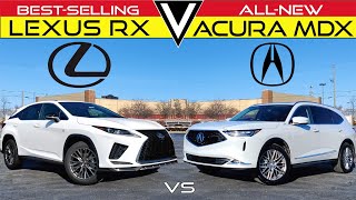 BEST SELLER BATTLE  2022 Acura MDX vs 2021 Lexus RX 350 Comparison [upl. by Adnot]