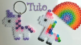 Tuto  licorne en perles hama [upl. by Aramoix]