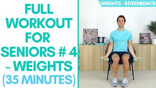 35Minute Intermediate Weight Workout for Seniors [upl. by Dyolf]