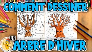 Comment dessiner un ARBRE DHIVER facilement étape par étape [upl. by Russo]