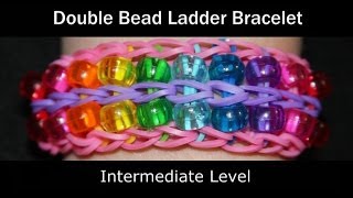 Rainbow Loom® Double Bead Ladder Bracelet [upl. by Tirrell]