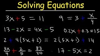 Algebra  How To Solve Equations Quickly [upl. by Amelita]