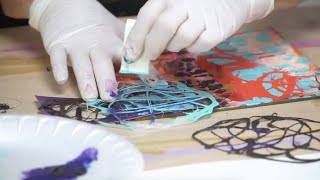 How To Create Your Own Stencil  Mixed Media Techniques [upl. by Peggi]