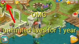 Unlimited Lives For 1 Year😍 Gardenscapes [upl. by Sanders]