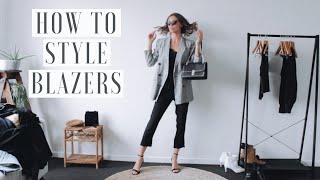 Blazer Outfit Ideas  How To Style Blazers 👟 1 BLAZER 9 OUTFITS [upl. by Nickolaus47]