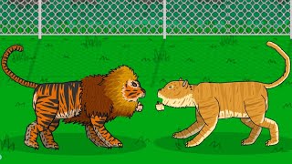 LIGER VS TIGON ANIMATION [upl. by Ahsiekat]