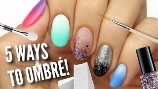 5 Ways To Get Ombre  Gradient Nails [upl. by Chantalle]