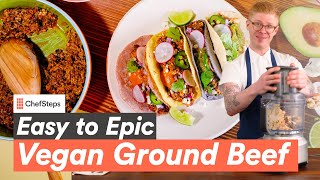 How to Make Vegan Ground Beef with Just 3 Ingredients [upl. by Lela]