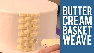 Buttercream Basketweave Technique [upl. by Anelrahs628]