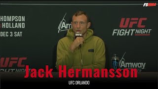 Jack Hermansson UFC Orlando full prefight media day interview [upl. by Ahseiyk]