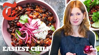 Easy 30Minute Vegetarian Chili  Melissa Clark  NYT Cooking [upl. by Whatley432]