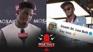 Usain Bolt Clowning On Tyreek Hills 40yd Dash Comments [upl. by Ronni234]