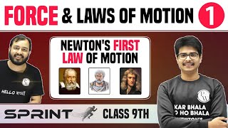 Force and Laws of Motion 01  Balanced amp Unbalanced Forces  Newtons First Law  Inertia  Class 9 [upl. by Susannah]