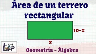 Área de un terreno rectangular  La Prof Lina M3 [upl. by Hamlet]