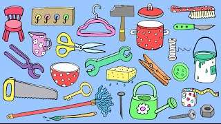 Deutsch lernen 75 Haushaltsgegenstände – 75 household items  German for beginners [upl. by Lesiram]