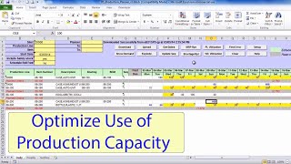 Excel Production Planning  capacity optimization  Part 1 productionplanning manufacturing [upl. by Lorette]