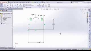 How To Dimension Constrain and Add Relations To A Sketch In Solidworks [upl. by Larrisa733]