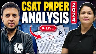 Complete UPSC CSAT 2024 Paper Analysis amp Answer Key  UPSC Prelims 2024  CSAT Paper  PWOnlyIAS [upl. by Annaesor]