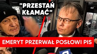 Emeryt przerwał posłowi PiS w TVP quotPrzestań pan kłamaćquot [upl. by Airamak]