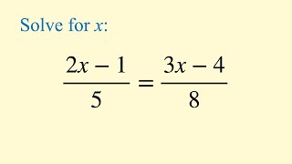 Equations with Fractions  GCSE Mathematics [upl. by Noach]