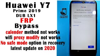 huawei y7 prime 2019 frp bypass  huawei dublx1 frp no box [upl. by Adnyl514]