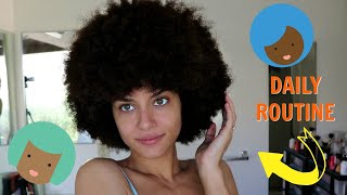 How I Style My Afro  Daily Routine  Type 4 Hair [upl. by Arreyt198]