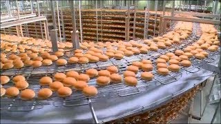 How McDonald Hamburger Buns are Made in 30 Seconds [upl. by Isyak]