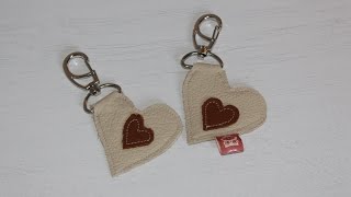 DIY Schlüsselanhänger selber nähen Valentinstagsgeschenk [upl. by Eynaffit]