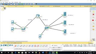 DHCP DNS and Web Server configuration in cisco packet tracer [upl. by Elleneg]