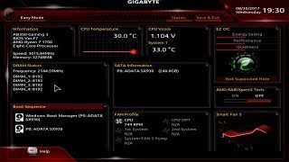 Gigabyte AB350Gaming 3 BIOS Overview [upl. by Enelyk762]