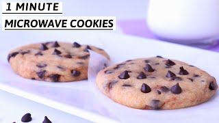 1 MINUTE Microwave Chocolate Chip Cookie  Easiest Cookie Recipe  Top Tasty Recipes [upl. by Norac271]