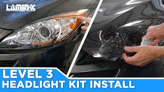 Laminx Universal Sheet Level 3  Headlight Installation [upl. by Guibert]