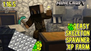 SUPER EASY Skeleton Spawner XP Farm  Java Minecraft 1165 [upl. by Ramas701]