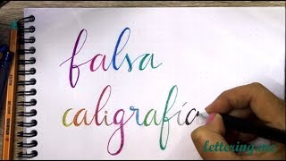 Curso de lettering  Lección 2 Falsa Caligrafía o Hand Lettering ✅ [upl. by Ajani]