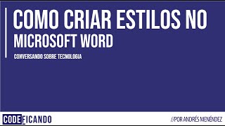 Como criar estilos no Word [upl. by Anohs]