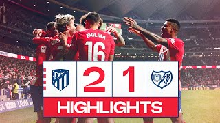 HIGHLIGHTS  Atlético de Madrid 21 Rayo Vallecano [upl. by Azmuh]