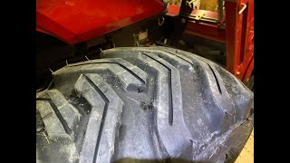 6 Brake test on grooved tractor R4 tires [upl. by Ttocs]