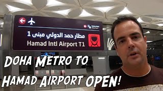 Doha Metro to Hamad International Airport [upl. by Jermain]