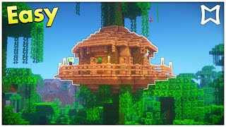 ► Minecraft Survival Jungle Tree House Tutorial EASY [upl. by Etolas]