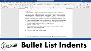 Adjust Indents and Tabs for Bullet Lists for a Business Report in Word [upl. by Srednas]