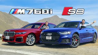 2020 Audi S8 vs BMW M760i  SClass Killers [upl. by Zollie]