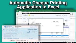 Automatic Cheque Printing Application in Excel [upl. by Akerdnahs167]