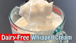 DAIRYFREE Whipped Cream Recipe  How to Make Vegan Whipped Cream [upl. by Nosde608]