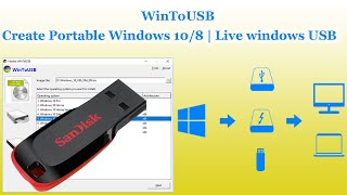 Create Portable Windows 108  Live windows USB  WinToUSB [upl. by Carmelina]