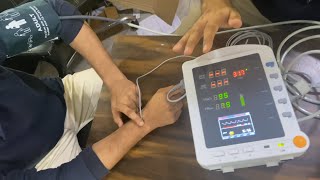 How to use Vital sign monitor at home Contec CMS 5100 3 para monitor SPO2 NIBP Temp and PR [upl. by Aihsik]