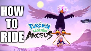 HOW TO RIDE with Pokemon Braviary in Pokemon Legends Arceus [upl. by Koerner816]